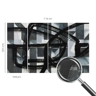 Fotobehang babykamer met een expressief geometrisch motief