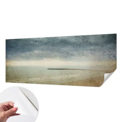Fotobehang tienerkamer met een nostalgisch landschap als print