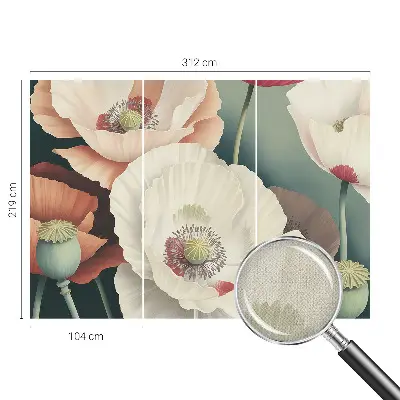 Foto behang voor de keuken met een bloemenpracht als motief