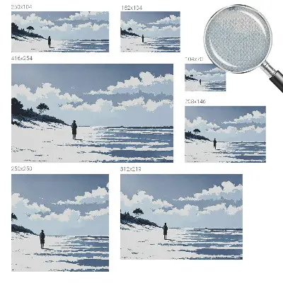Zelfklevend fotobehang met het motief 'Stilte op het strand'