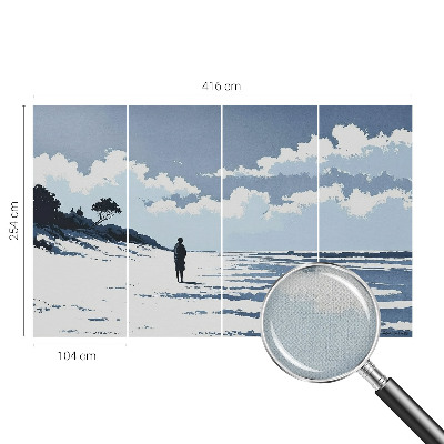 Zelfklevend fotobehang Stilte op het strand