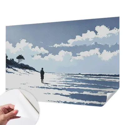 Zelfklevend fotobehang met het motief 'Stilte op het strand'
