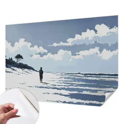 Zelfklevend fotobehang met het motief 'Stilte op het strand'