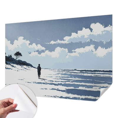 Zelfklevend fotobehang Stilte op het strand
