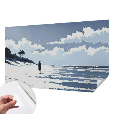 Zelfklevend fotobehang Stilte op het strand