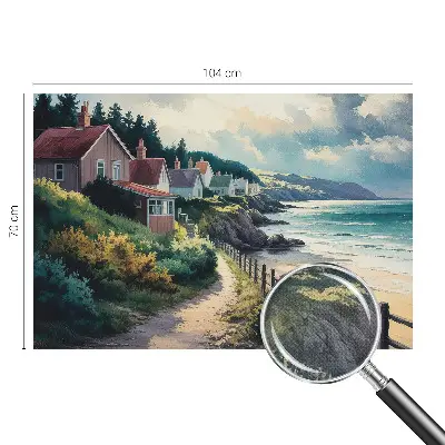 Zelfklevend fotobehang op maat met het motief Klifhuizen