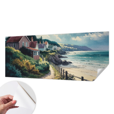 Zelfklevend fotobehang op maat Klifhuizen