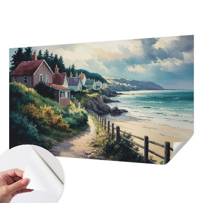 Zelfklevend fotobehang op maat Klifhuizen