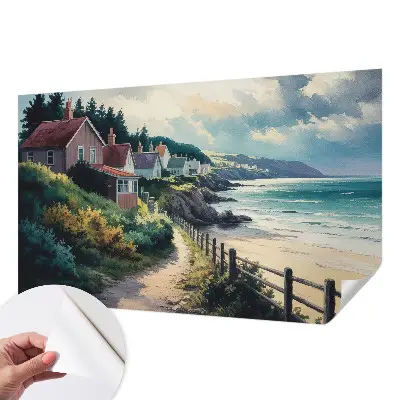 Zelfklevend fotobehang op maat met het motief Klifhuizen