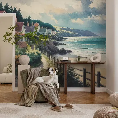 Zelfklevend fotobehang op maat met het motief Klifhuizen