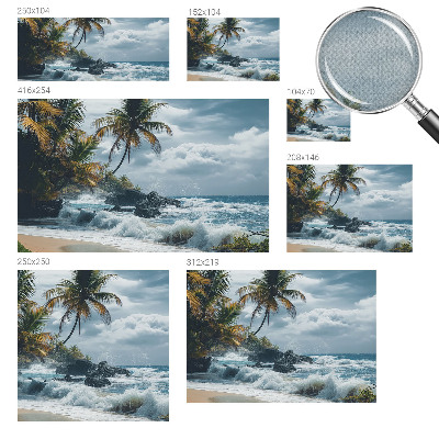 Zelfklevende behangsticker Exotisch strand