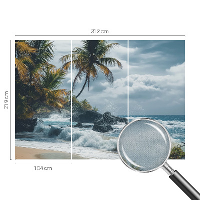 Zelfklevende behangsticker Exotisch strand