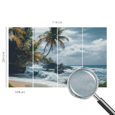 Zelfklevende behangsticker Exotisch strand