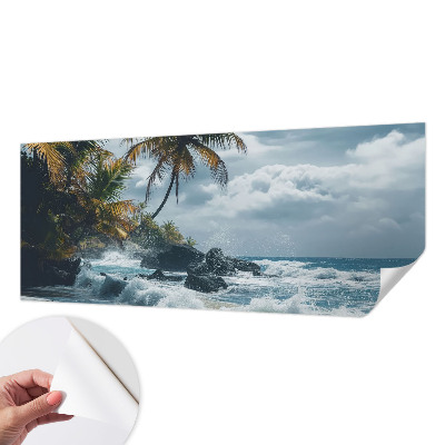 Zelfklevende behangsticker Exotisch strand