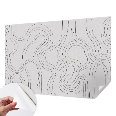 3D fotobehang met een ontwerp van organische lijnen