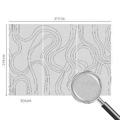 3D fotobehang Organische lijnen