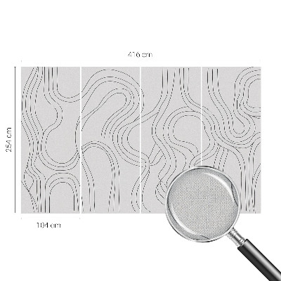 3D fotobehang Organische lijnen