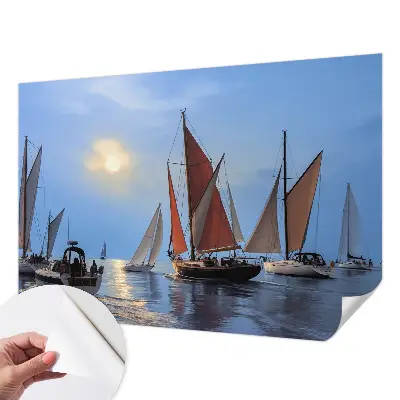 Fotobehang kinderkamer met een zeilavontuur-motief
