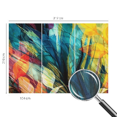 Foto behang voor de kinderkamer Abstracte bladeren