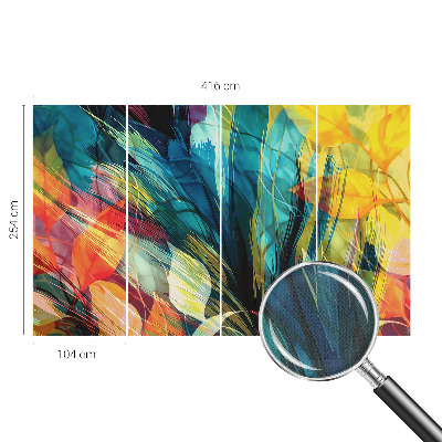 Foto behang voor de kinderkamer Abstracte bladeren
