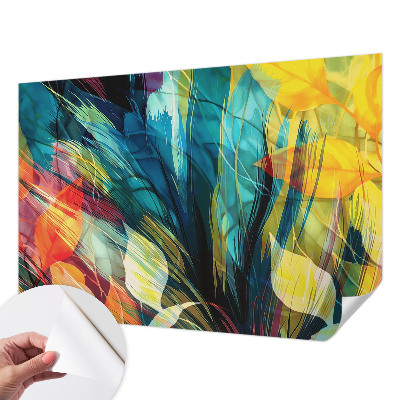Foto behang voor de kinderkamer Abstracte bladeren