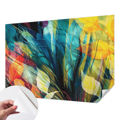 Foto behang voor de kinderkamer Abstracte bladeren