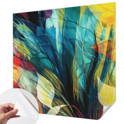 Foto behang voor de kinderkamer Abstracte bladeren