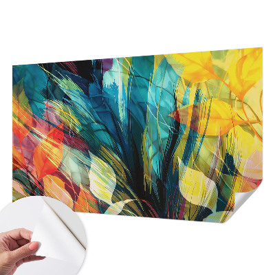 Foto behang voor de kinderkamer Abstracte bladeren