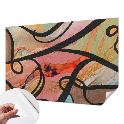 Zelfklevend fotobehang op maat Kleurrijke beweging