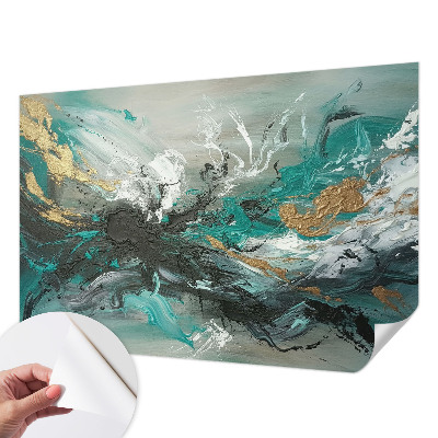 Fotobehang kinderkamer met een artistieke wervelwind als ontwerp