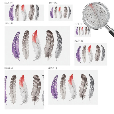 Foto behang voor de keuken Gedessineerde veren