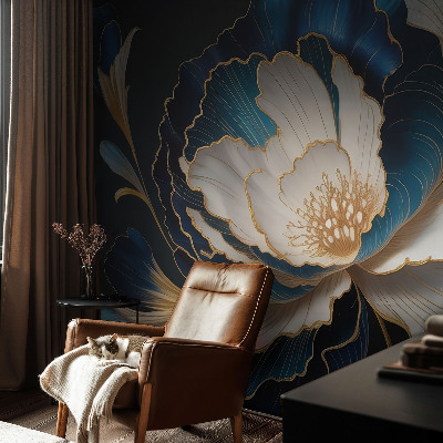 3D fotobehang Bloemenpatroon