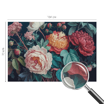Fotobehang babykamer met kleurrijke bloemen