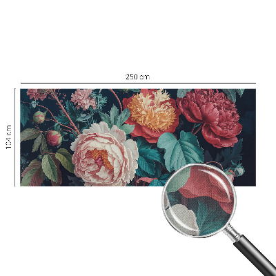 Fotobehang babykamer met kleurrijke bloemen
