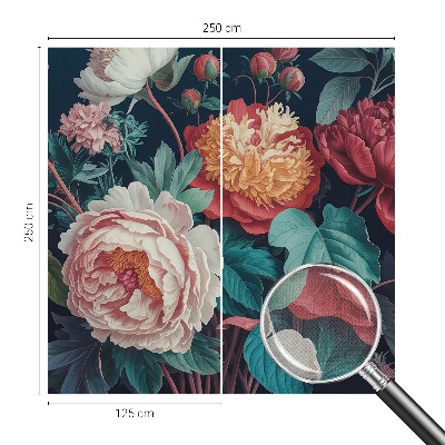 Fotobehang babykamer met kleurrijke bloemen