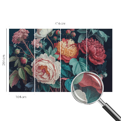 Fotobehang babykamer met kleurrijke bloemen