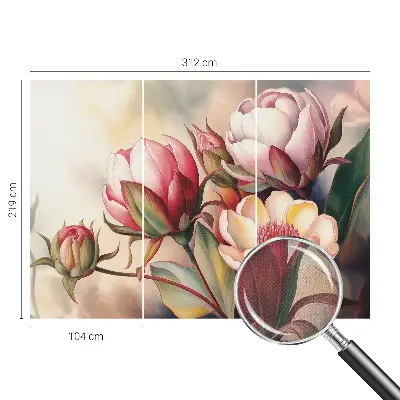 Zelfklevend fotobehang met een boeket bloemen