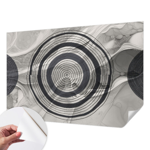 Zelfklevend fotobehang op maat Grijze cirkels