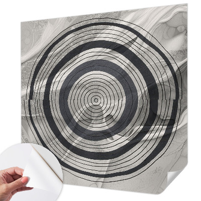 Zelfklevend fotobehang op maat Grijze cirkels
