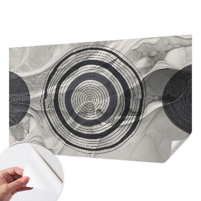 Zelfklevend fotobehang op maat Grijze cirkels