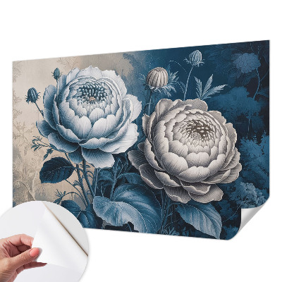 3D fotobehang Romantische bloemen