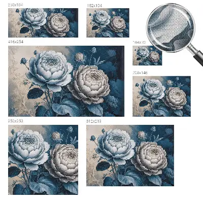 3D fotobehang met romantische bloemen