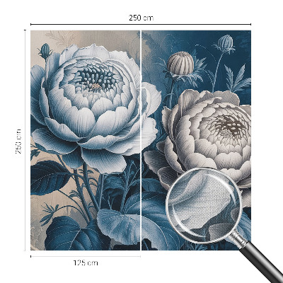 3D fotobehang Romantische bloemen