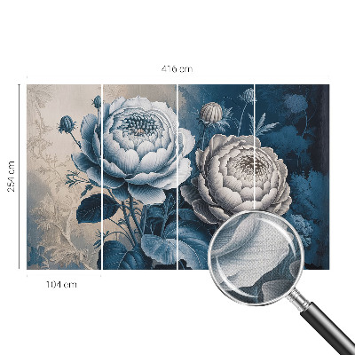 3D fotobehang Romantische bloemen
