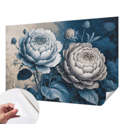 3D fotobehang Romantische bloemen