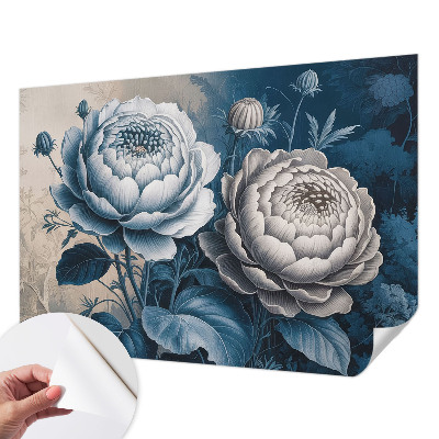 3D fotobehang Romantische bloemen