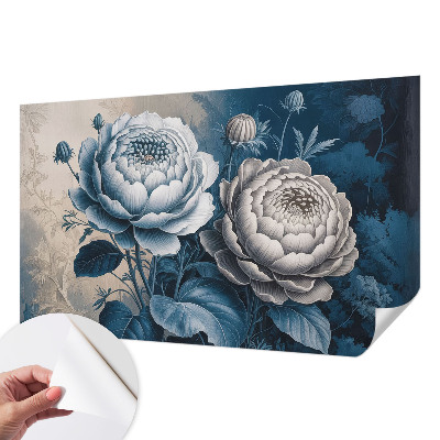 3D fotobehang Romantische bloemen