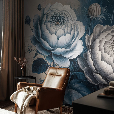 3D fotobehang Romantische bloemen