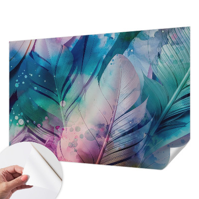 Fotobehang kinderkamer Kleurrijke veren