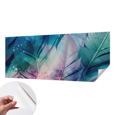 Fotobehang kinderkamer met een kleurrijk veerpatroon